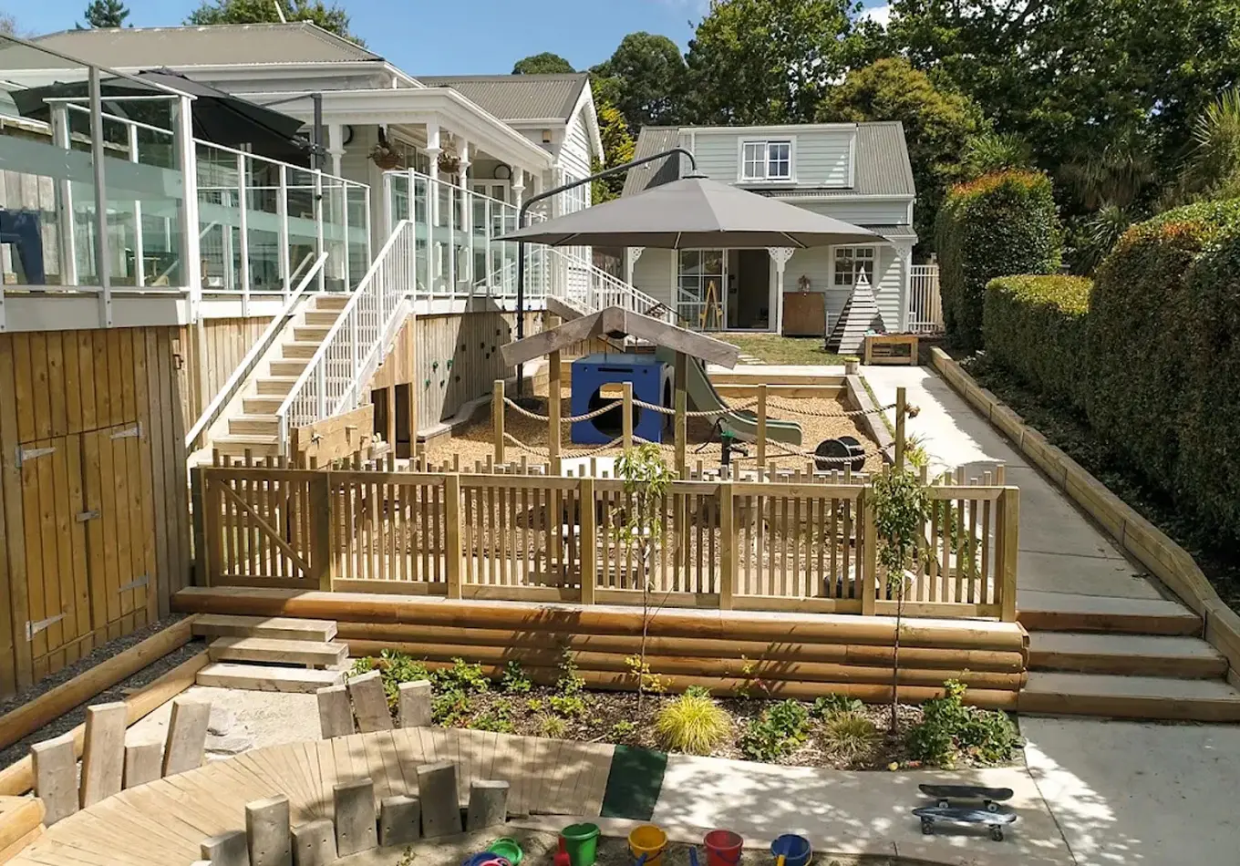 whitford centre outdoor deck with shed