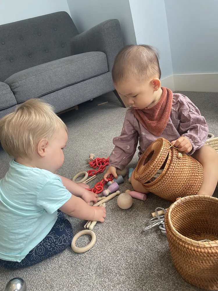 infants playing together at Ellerslie